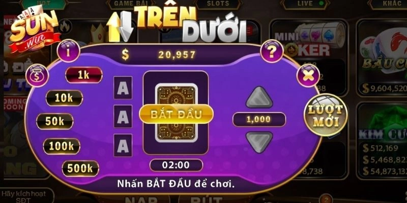 Trên dưới Sunwin là game gì?